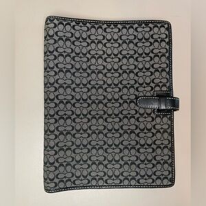 Coach Black and Gray Signature Planner